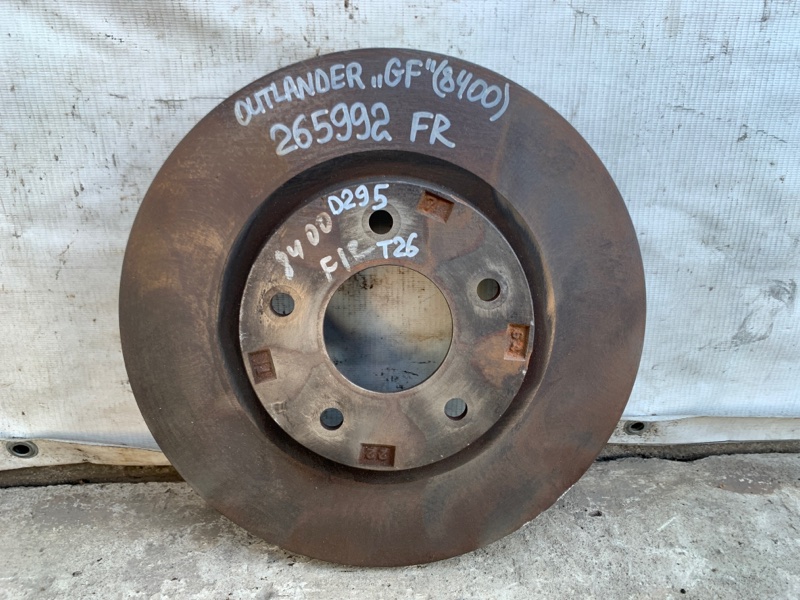 Запчасть тормозной диск передний MITSUBISHI OUTLANDER GF 12- 2016 GF8W 2.4 4J12 4615A178 Б/У Тормозной диск передний MITSUBISHI OUTLANDER GF 12- 2016 GF8W 2.4 4J12 4615A178 Б/У