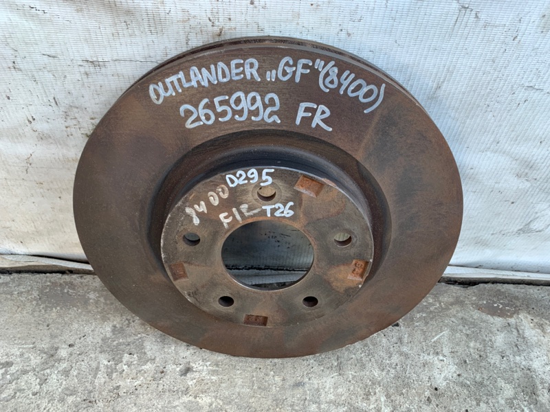 Тормозной диск передний OUTLANDER GF 12- 2016 GF8W 2.4 4J12 Тормозной диск передний OUTLANDER GF 12- 2016 GF8W 2.4 4J12