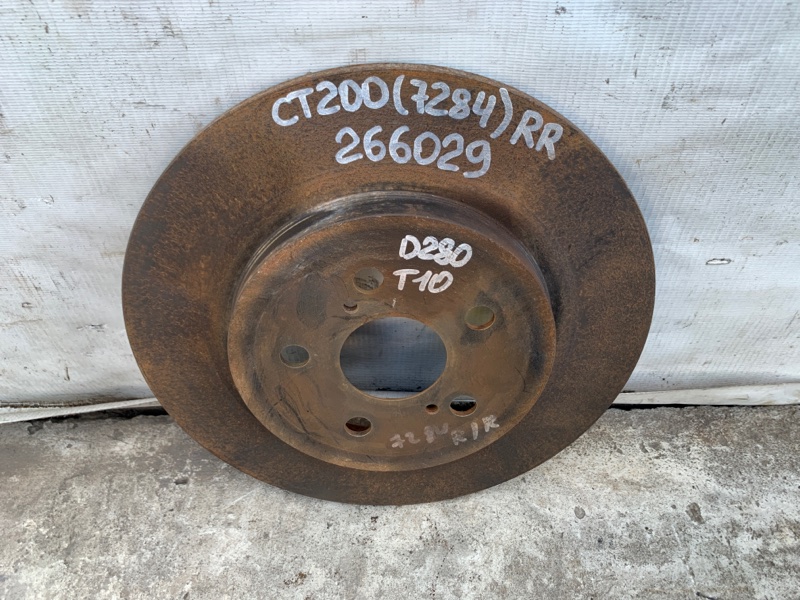 Тормозной диск задний задний CT200 11-17 2013 1.8 2ZRFXE Тормозной диск задний задний CT200 11-17 2013 1.8 2ZRFXE