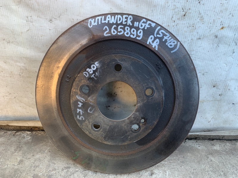 Запчасть тормозной диск задний MITSUBISHI OUTLANDER GF 12- 2019 2.4 4615A125 Б/У Тормозной диск задний MITSUBISHI OUTLANDER GF 12- 2019 2.4 4615A125 Б/У