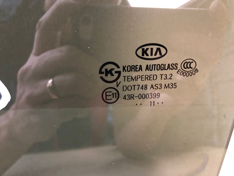 Стекло двери заднее левое SOUL AM 08-13 2011 G4NA Стекло двери заднее левое SOUL AM 08-13 2011 G4NA