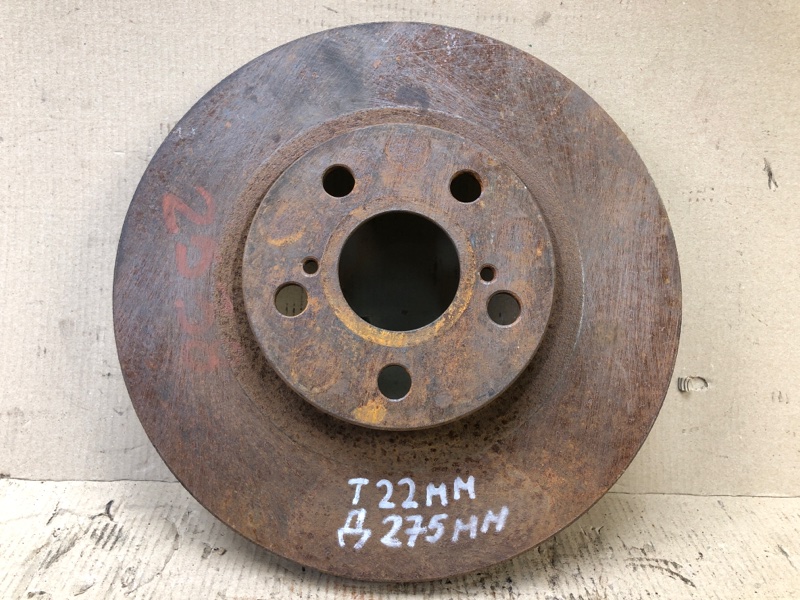 Тормозной диск передний TOYOTA MATRIX 08-14 2008 Хэтчбек 1.8 2ZRFE 43512-02240 Б/У