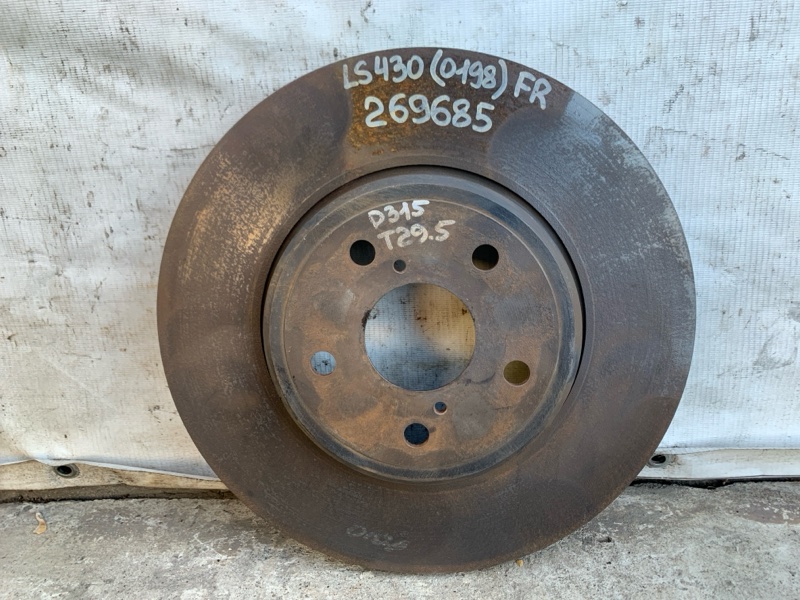 Тормозной диск передний LEXUS LS430 00-06 2004 UCF30L 4.3 3UZFE 43512-50220 Б/У