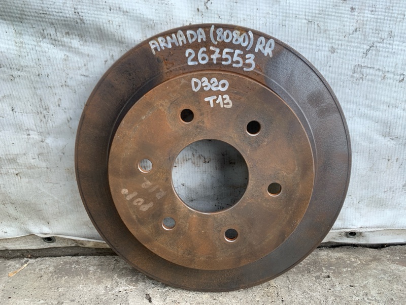 Тормозной диск задний NISSAN QX56 / TITAN / ARMADA 04-16 2008 VK56DE 43206-7S000 Б/У