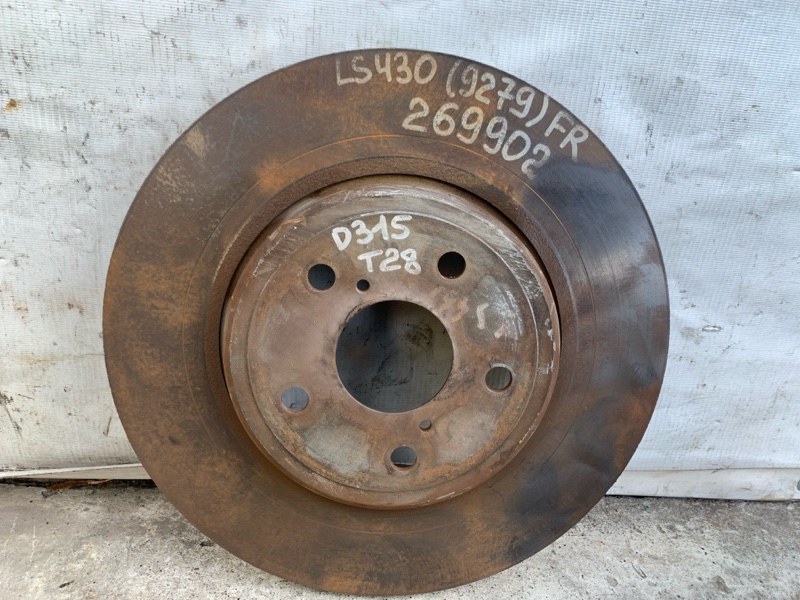 Тормозной диск передний LEXUS LS430 00-06 2000 UCF30L 4.3 3UZFE 43512-50160 Б/У