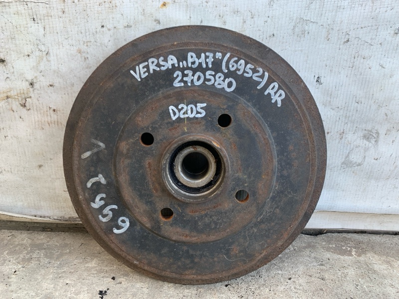 Тормозной барабан NISSAN VERSA B17 11-19 2013 SEDAN 1.6 HR16DE 43206-1HL0B Б/У