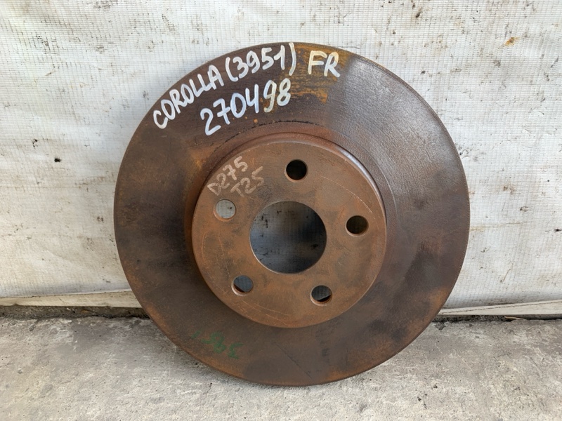 Запчасть тормозной диск передний передний TOYOTA COROLLA 120 00-07 2004 ZZE130L 1.8L 1ZZ-FE 43512-02110 Б/У Тормозной диск передний передний TOYOTA COROLLA 120 00-07 2004 ZZE130L 1.8L 1ZZ-FE 43512-02110 Б/У