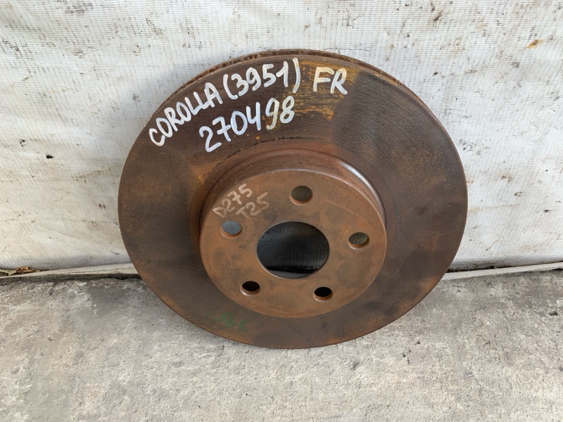 Тормозной диск передний передний COROLLA 120 00-07 2004 ZZE130L 1.8L 1ZZ-FE Тормозной диск передний передний COROLLA 120 00-07 2004 ZZE130L 1.8L 1ZZ-FE