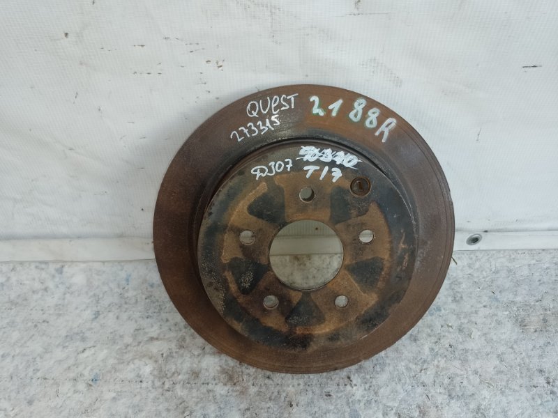 Тормозной диск задний NISSAN QUEST S 11-17 2014 Минивен E52 3.5 43206-CA000 Б/У