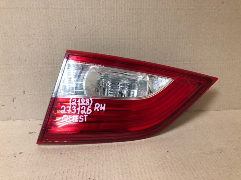 Фонарь внутренний задний правый NISSAN QUEST S 11-17 2014 Минивен E52 3.5 26554-3WS5A Б/У