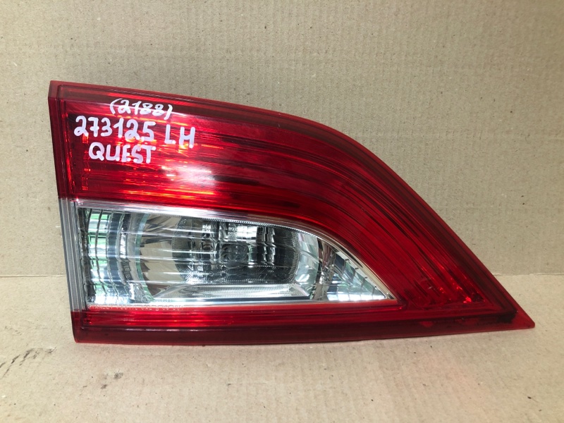 Фонарь внутренний задний левый NISSAN QUEST S 11-17 2014 Минивен E52 3.5 26559-3WS5A Б/У