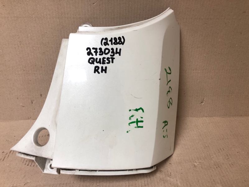 Накладка бампера задняя правая NISSAN QUEST S 11-17 2014 Минивен E52 3.5 85230-1JA0A Б/У