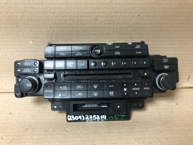 Запчасть блок управления печкой INFINITI FX S50 03-08 2004 3.5 VQ35DE 28396-CG710 Б/У Блок управления печкой INFINITI FX S50 03-08 2004 3.5 VQ35DE 28396-CG710 Б/У