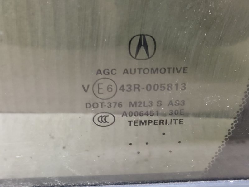 Стекло двери глухое заднее левое RDX 12-19 2015 Внедорожник 3.5L 6 Стекло двери глухое заднее левое RDX 12-19 2015 Внедорожник 3.5L 6