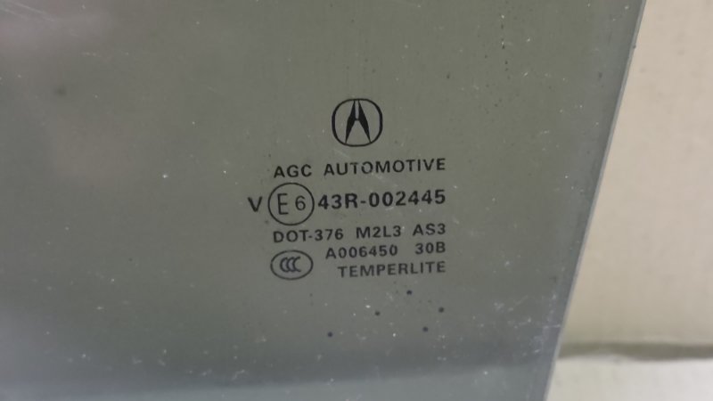 Стекло двери заднее правое RDX 12-19 2015 3.5