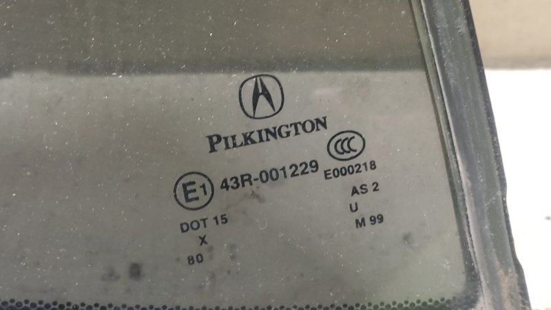 Стекло двери глухое заднее правое TLX 14-17 2016 Седан 2.4L 4