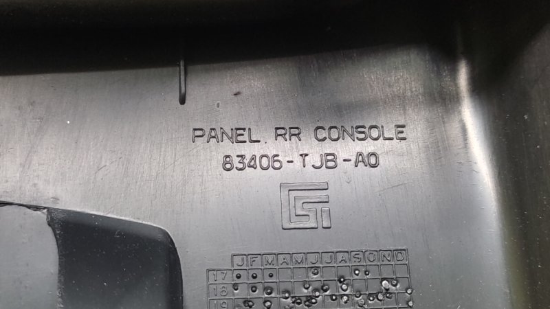 Консоль центральная задний RDX 19- 2020