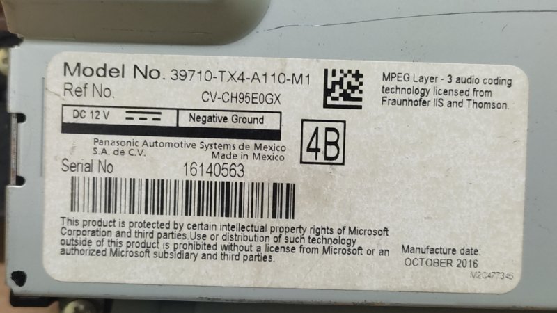 Монитор ACURA RDX 12-19 Внедорожник 3.5