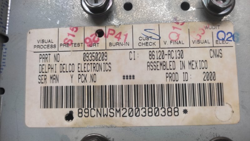 Магнитола AVALON 99-05 2000 3.0 1MZFE Магнитола AVALON 99-05 2000 3.0 1MZFE