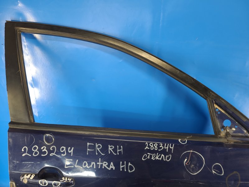 Стекло двери переднее правое HYUNDAI ELANTRA HD 06-11 Б/У
