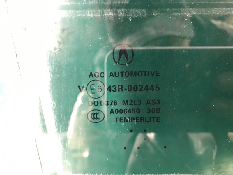 Стекло двери заднее правое ACURA RDX 12-19