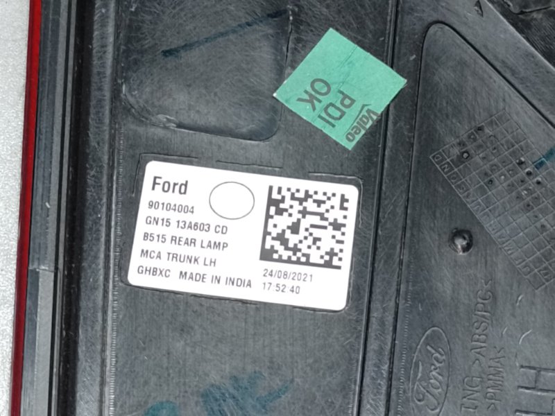 Фонарь внутренний левый FORD ECOSPORT 18-22 1.0 L EcoBoost (Fox) turbo