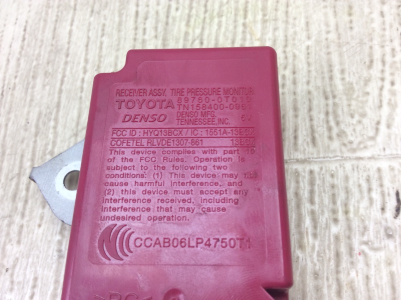 Блок управления дав.в шинах VENZA 09-16 2009 3.5 2GR-FE