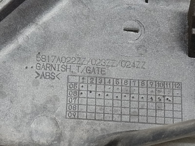 Панель подсветки номера OUTLANDER XL 05-13 2006 3.0 6B31 Панель подсветки номера OUTLANDER XL 05-13 2006 3.0 6B31