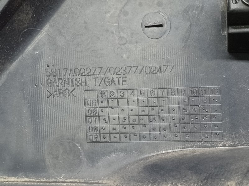 Панель подсветки номера OUTLANDER XL 05-13 2009 3.0 6B31