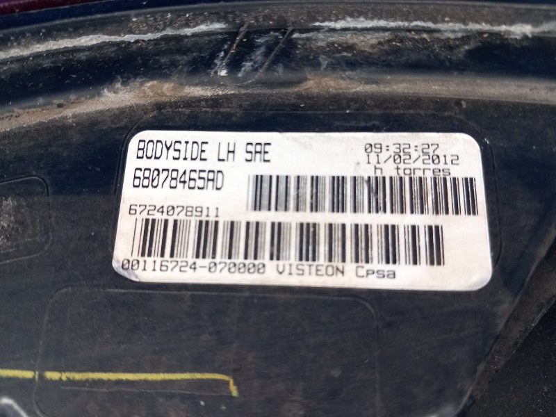 Фонарь наружный левый JOURNEY 08-20