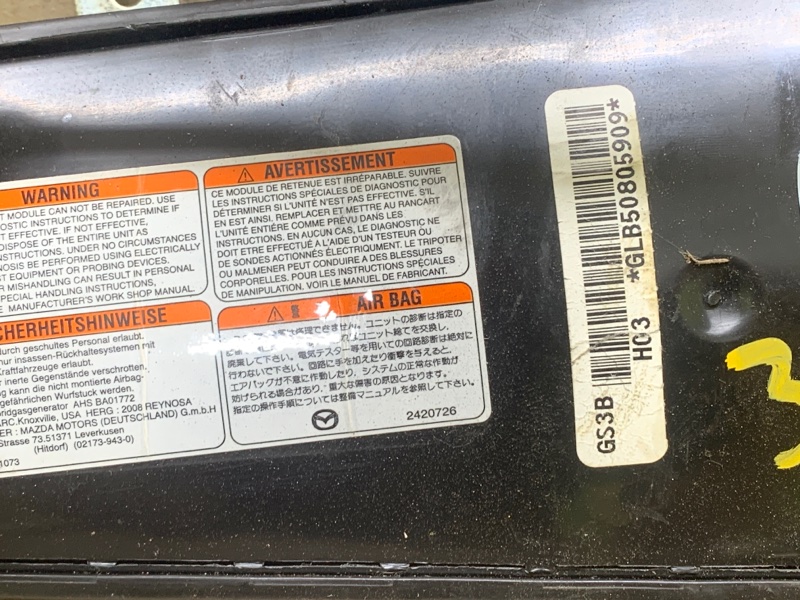 Подушка безопасности в сиденье передняя левая MAZDA 6 GH 07-12 2.5 L (L5-VE)