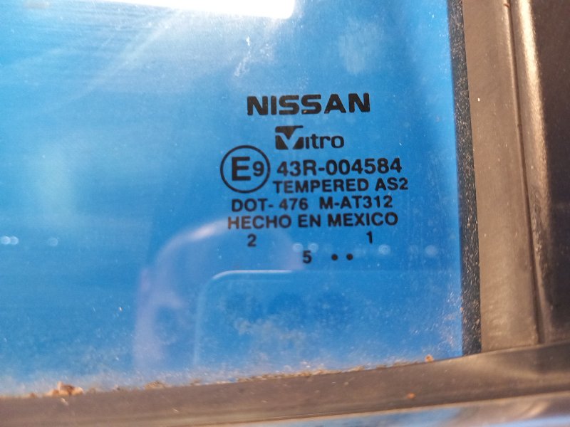 Стекло двери заднее левое SENTRA B17 12-21 2015 B17 1.8 MRA8DE