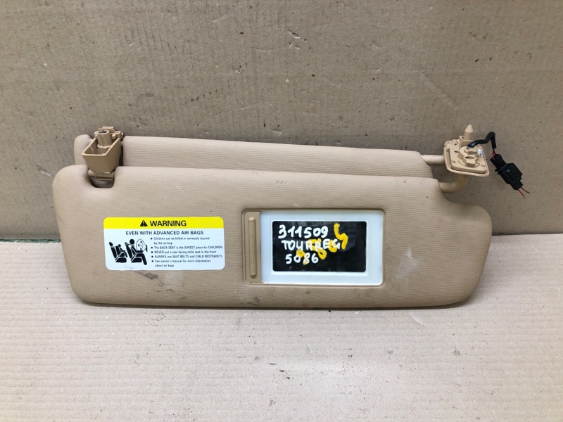 Козырек солнцезащитный левый VOLKSWAGEN TOUAREG 02-10 2007 BHK 3.6 7L6 857 551 AQ Б/У