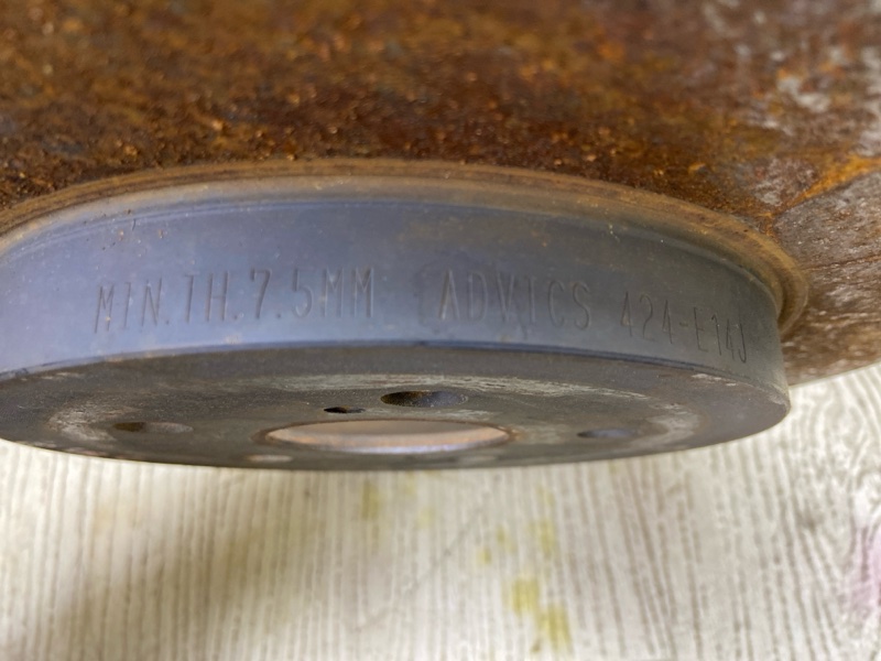 Тормозной диск задний PRIUS 16- 2016 1.8 2ZRFXE