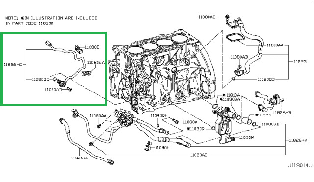 Трубка картерных газов Q50 15-20 2016 SEDAN 2.0T M274 Трубка картерных газов Q50 15-20 2016 SEDAN 2.0T M274