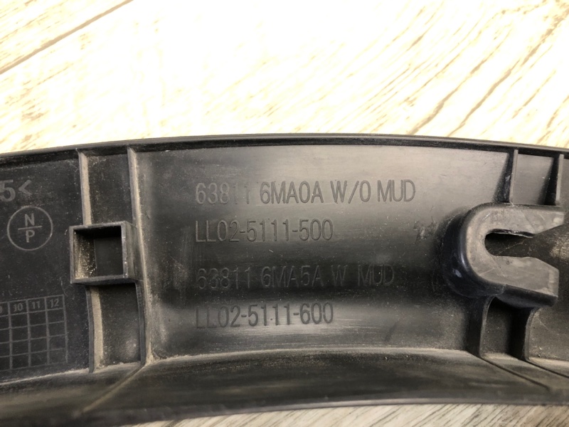 Накладка крыла (расширитель арки) передняя левая QASHQAI/ROGUE SPORT 14- 2020 J11 2.0L MR20DD