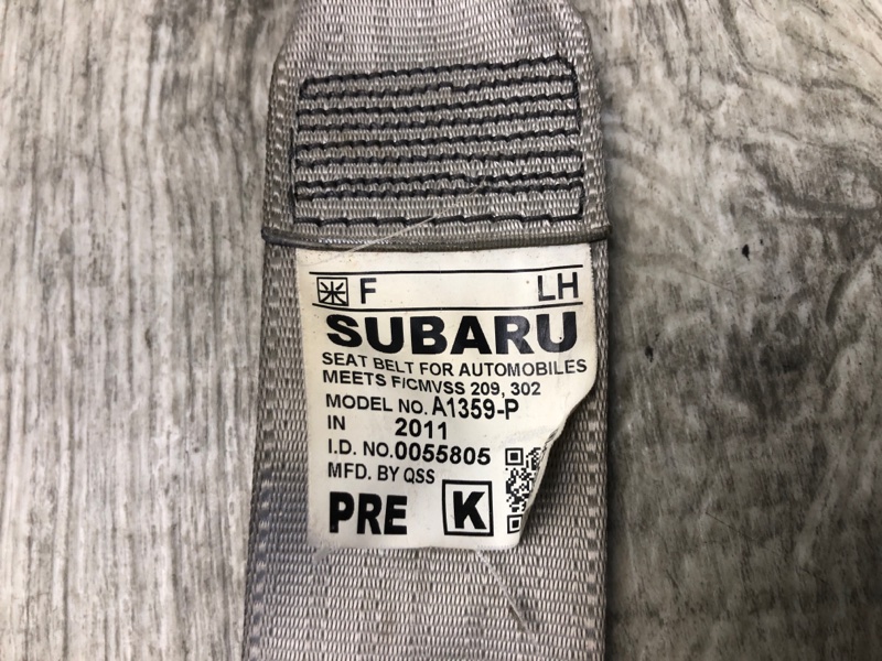 Ремень безопасности передний левый LEGACY 09-15 BM 2012 SEDAN 3.6 EZ36