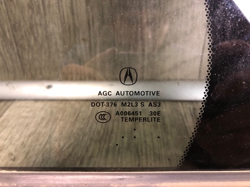 Стекло двери глухое заднее левое RDX 12-19 2012 Внедорожник 3.5