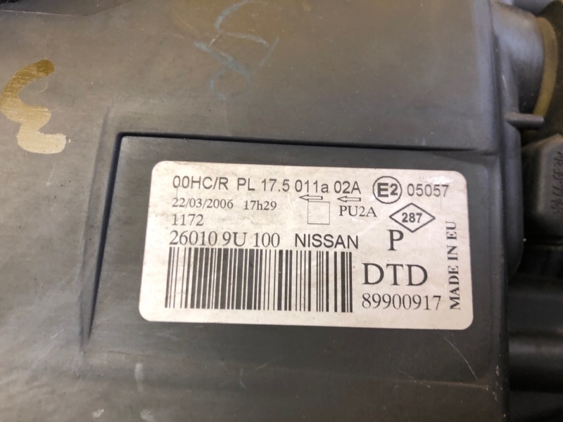 Фара правая NOTE 04-12