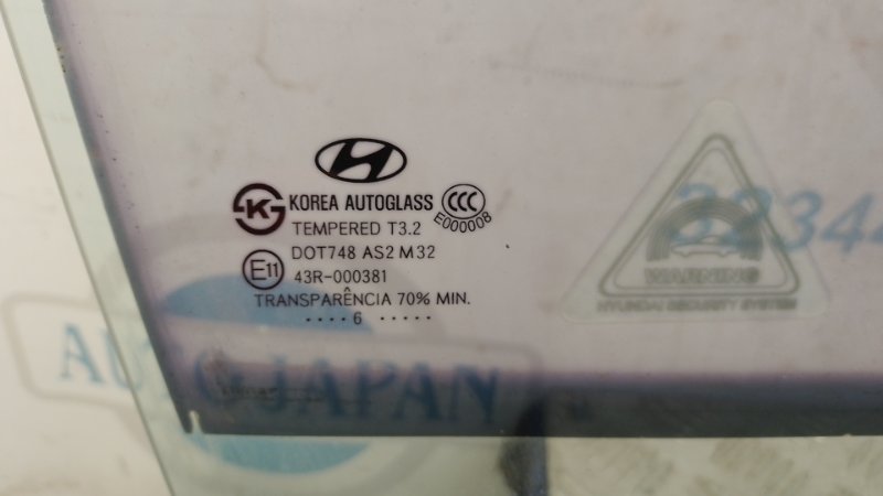 Стекло двери переднее правое HYUNDAI ACCENT MC 06-10 Стекло двери переднее правое HYUNDAI ACCENT MC 06-10