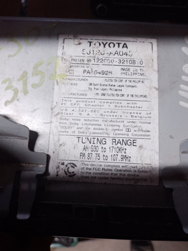 Магнитола CAMRY 30 02-06