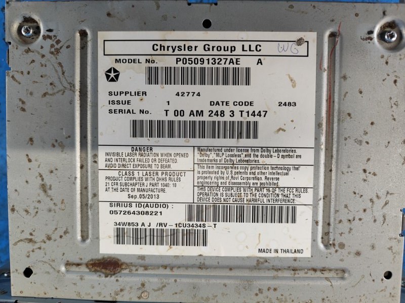 Магнитола GRAND CARAVAN 08- 2014 3.6 ERB