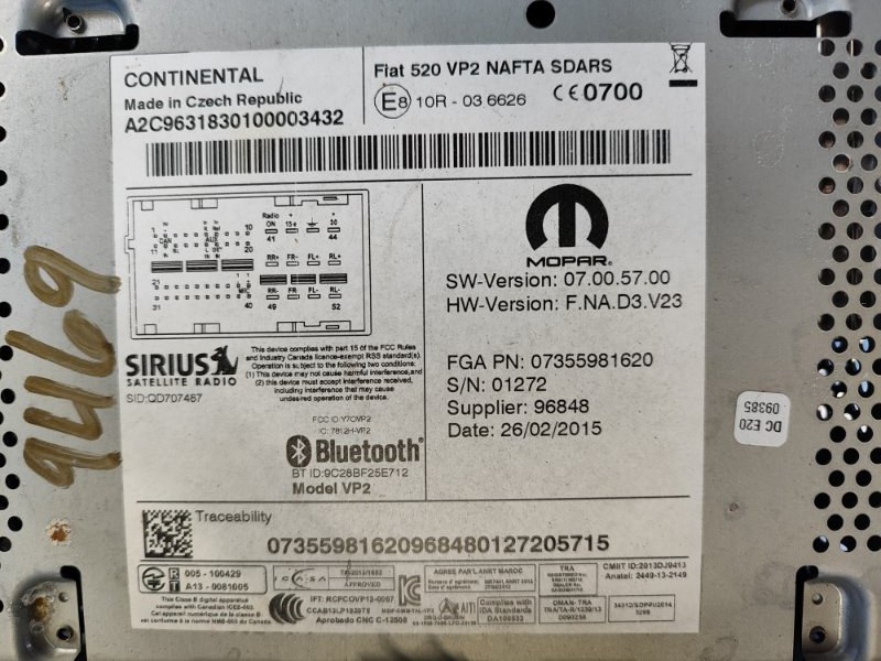 Магнитола RENEGADE (BU) 14- 2015 2.4 ED6 Магнитола RENEGADE (BU) 14- 2015 2.4 ED6