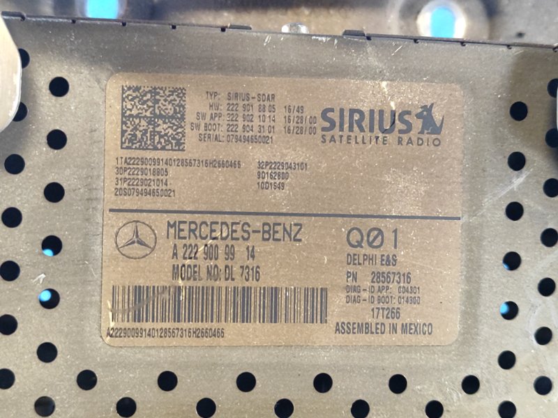 Усилитель звука GLC -CLASS X253 15-19 2017 M276823 3.0L Усилитель звука GLC -CLASS X253 15-19 2017 M276823 3.0L