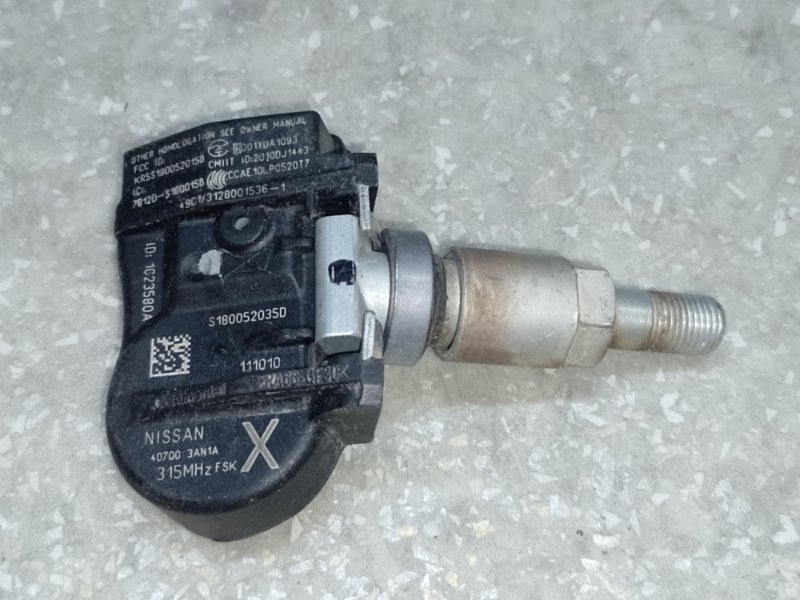 Датчик давления в шинах NISSAN JUKE 10-19 2011 1.6 MR16DDT 40700-3AN1A Б/У
