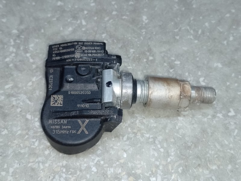 Датчик давления в шинах NISSAN JUKE 10-19 2011 1.6 MR16DDT 40700-3AN1A Б/У
