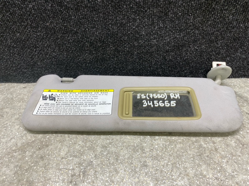 Козырек солнцезащитный правый LEXUS ES350 06-12 2007 3.5 2GR-FE 74310-33A50-B0 Б/У