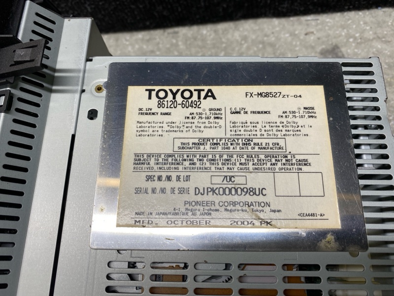 Магнитола LEXUS GX470 02-09 4.7 2UZFE Магнитола LEXUS GX470 02-09 4.7 2UZFE