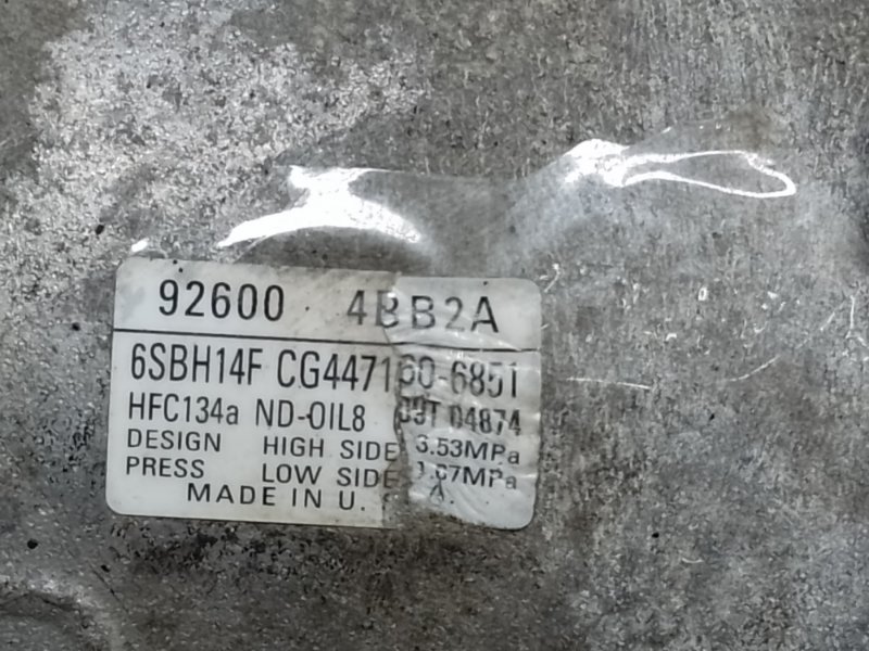 Компрессор кондиционера X-TRAIL/ROGUE T32 13-20 2016 2.5 QR25DE Компрессор кондиционера X-TRAIL/ROGUE T32 13-20 2016 2.5 QR25DE