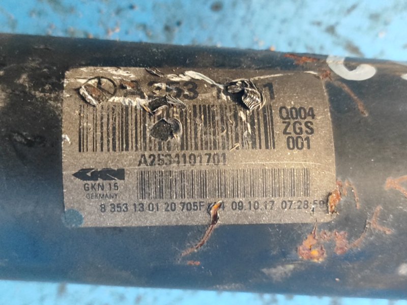 Карданный вал задний GLC -CLASS X253 15-19 2017 M276823 3.0L